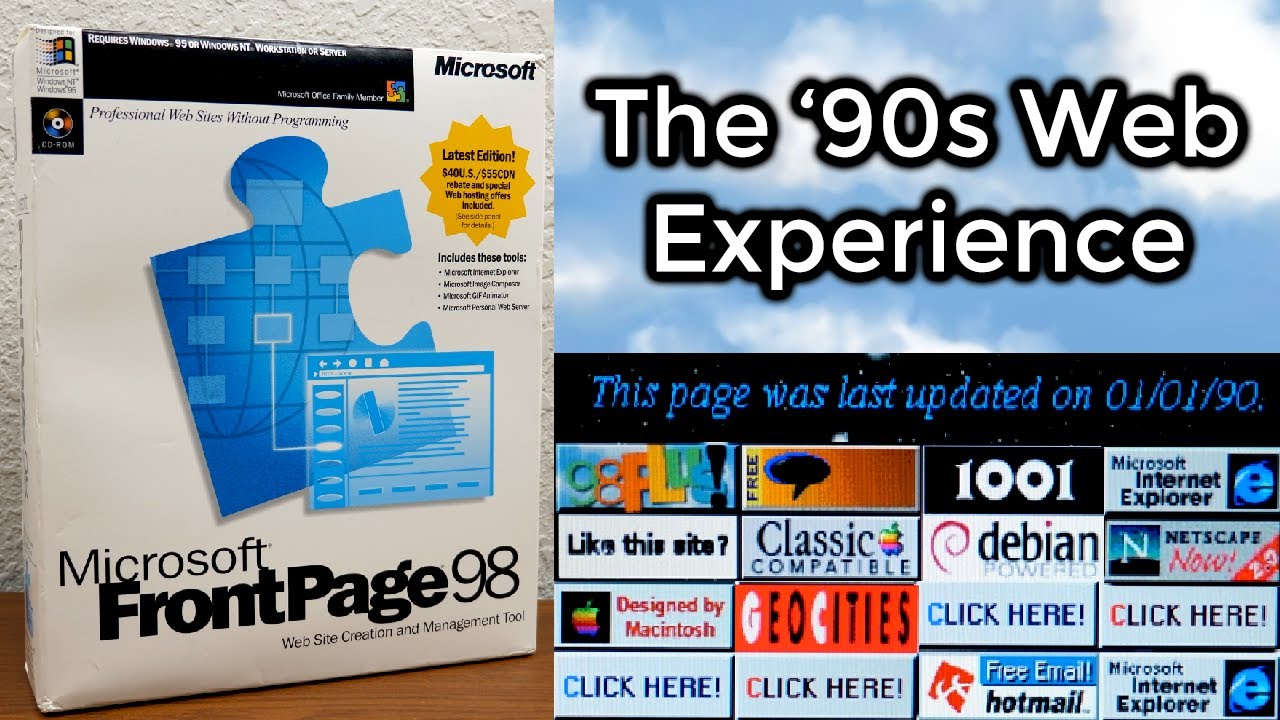 Making a ’90s Style Website With Microsoft FrontPage 98!