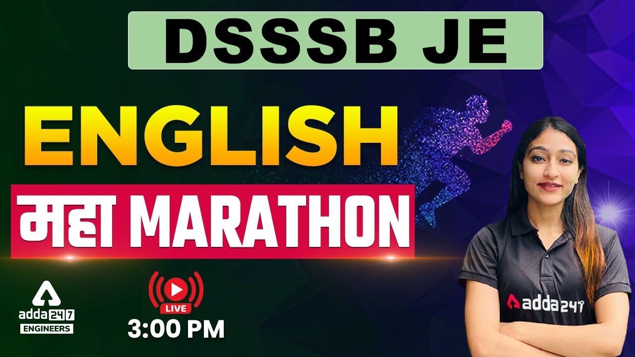 DSSSB JE 2022 | DSSSB JE English Marathon | By Akshita Ma'am