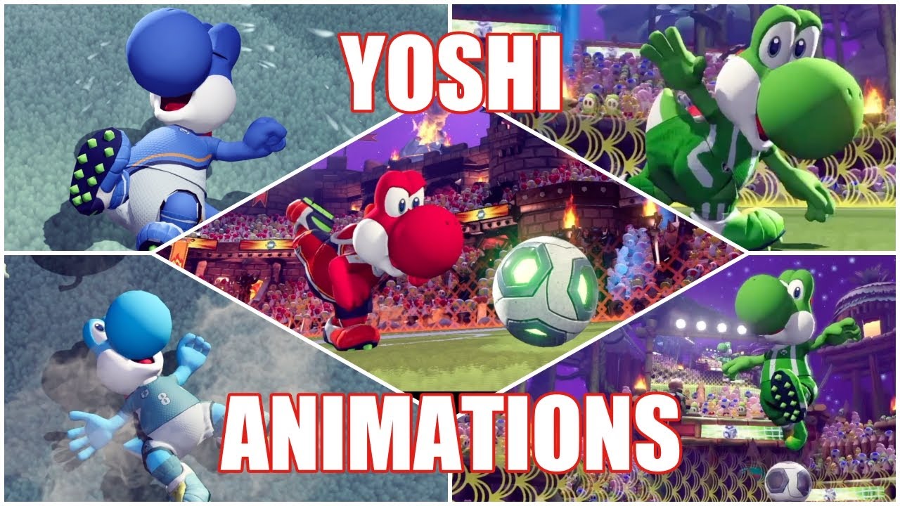 Mario Strikers Battle League Yoshi Animations