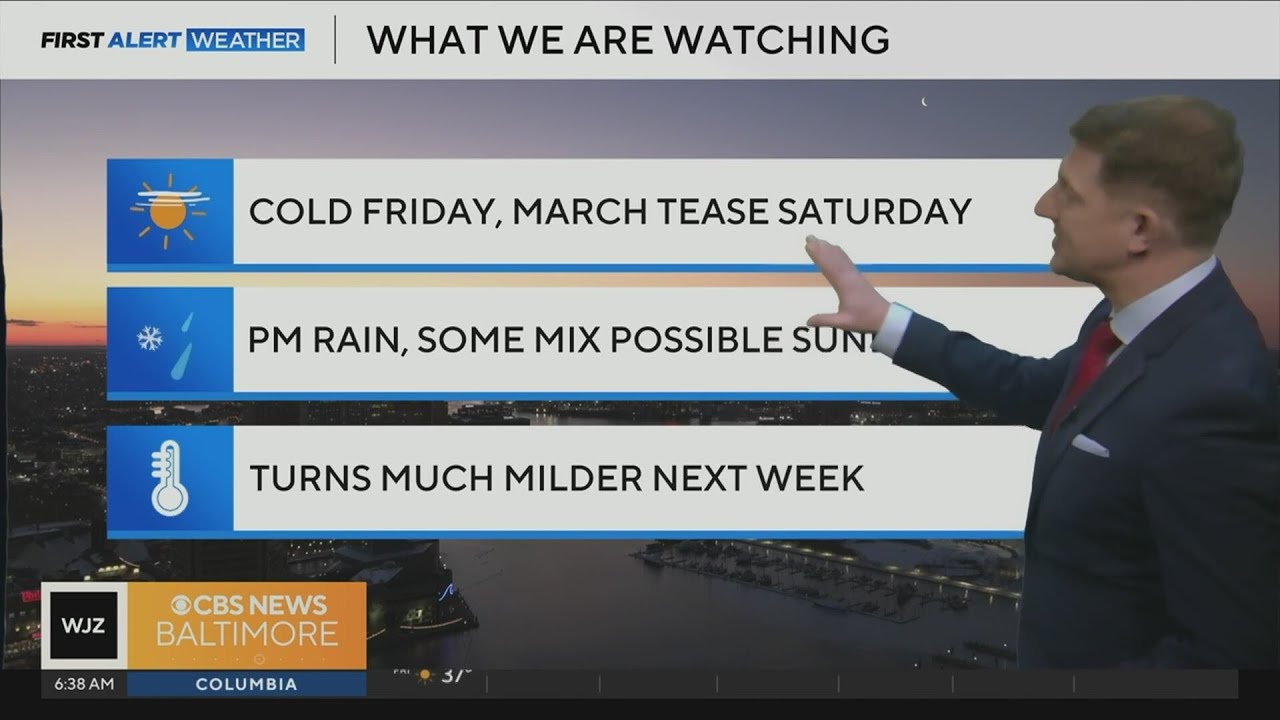 Warmer Saturday in Maryland and rain in weather forecast Sunday
