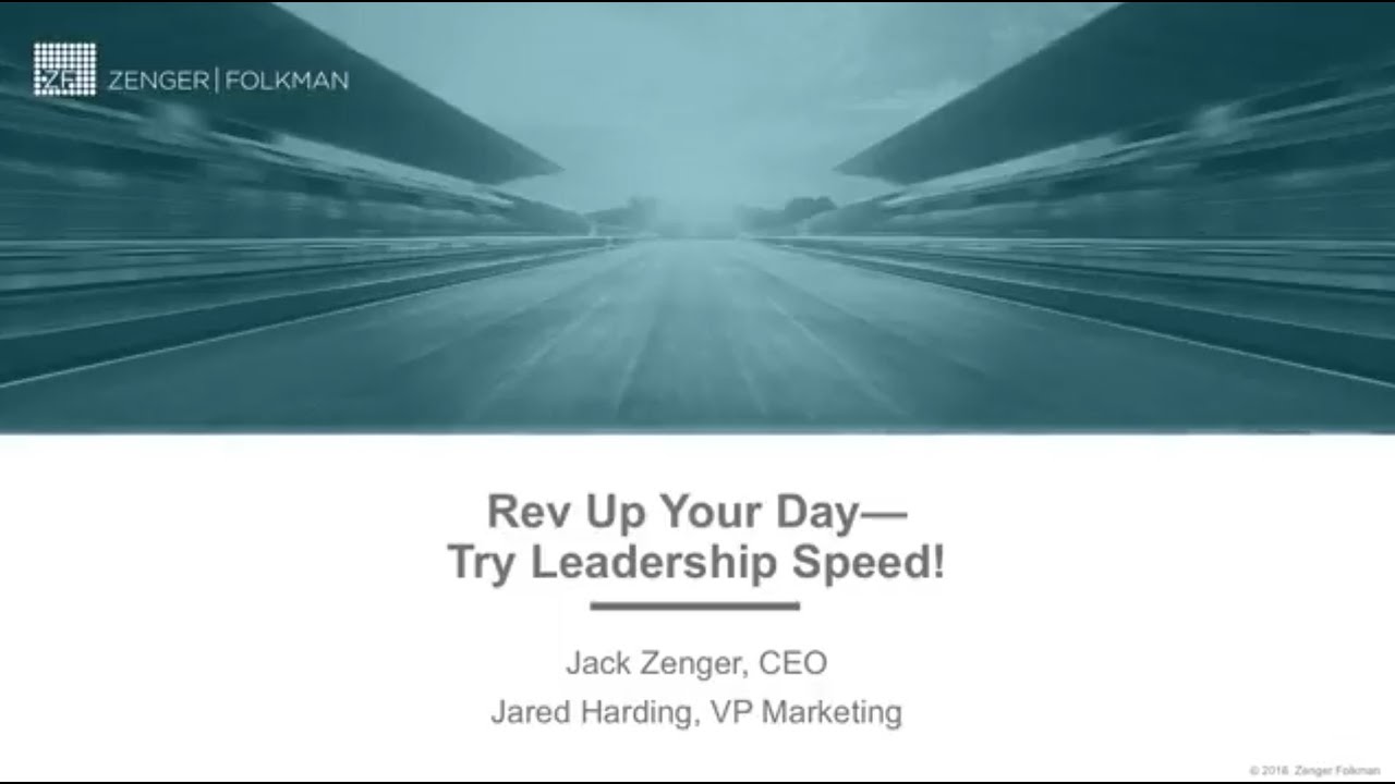 Rev Up Your Day with Leadership Speed