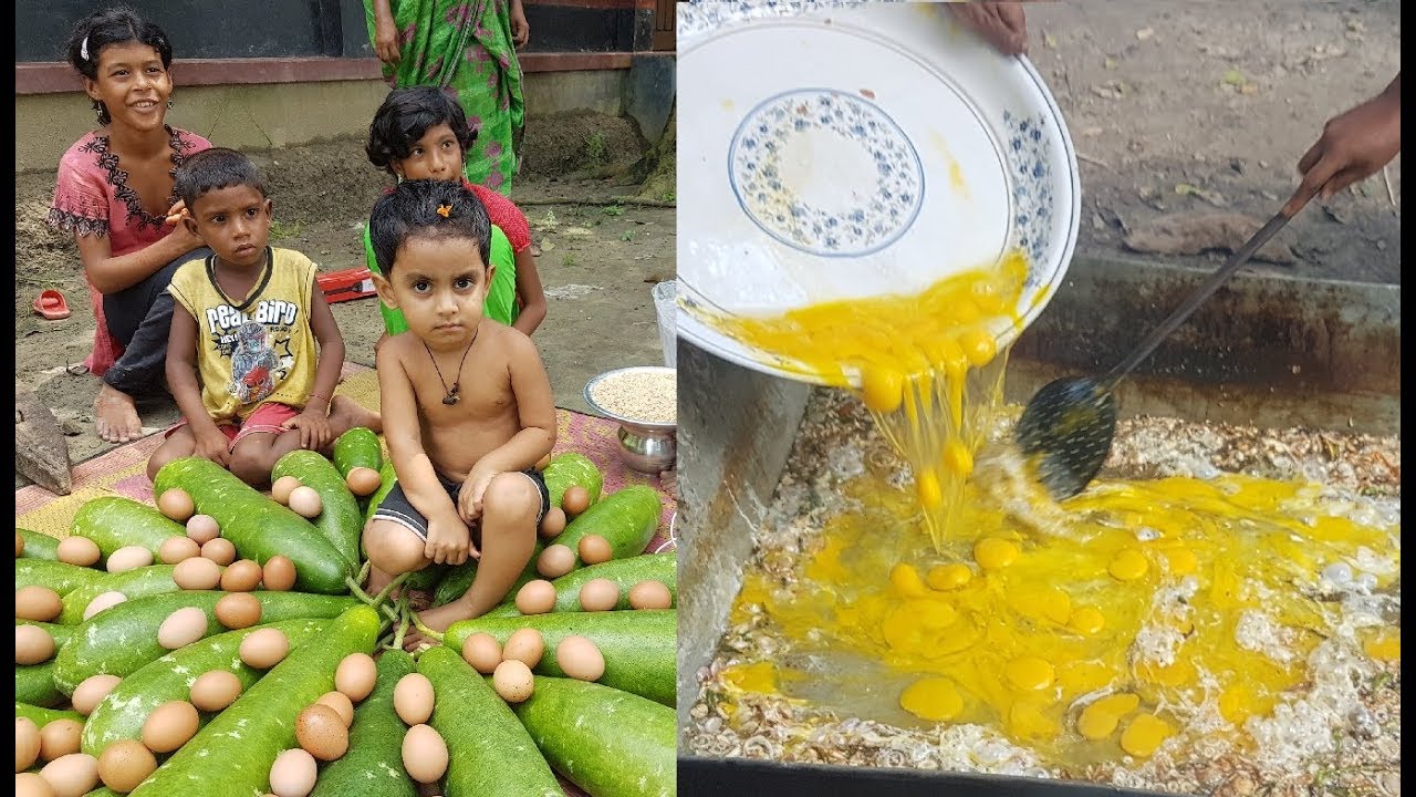 40 Gourds, Pulses & Eggs Mashed / So Tasty Village Food / Charity Food For Villagers