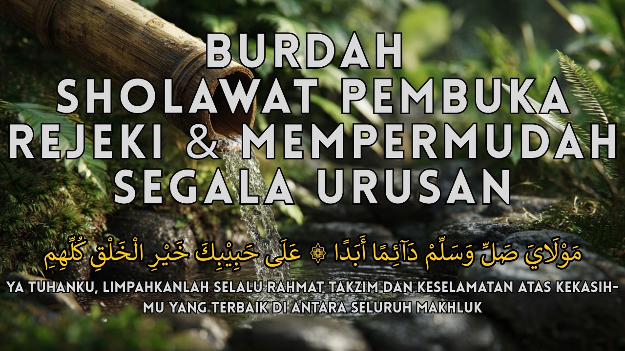 BURDAH SHOLAWAT MERDU PEMBUKA REJEKI DAN MEMPERMUDAH SEGALA URUSAN
