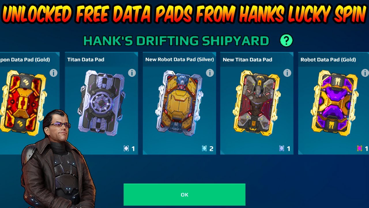 War Robots : Unlocked Free Data Pads From Hanks Lucky Spin & Gameplay #warrobots