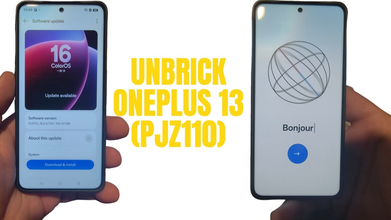 UNBRICK ONEPLUS 13 (PJZ110) FROM STUCK ON LOGO (CURRENT RECOVERY/BOOT DESTROYED☑️🆗