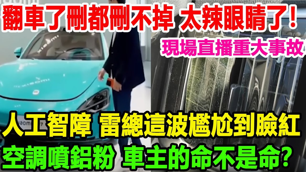 翻車了刪都刪不掉 太辣眼睛了！現場直播出現重大事故！人工智障 雷總這波尷尬到臉紅！空調噴鋁粉！車主的命不是命？#汽車俱樂部 #特斯拉 #比亚迪 #小米汽车