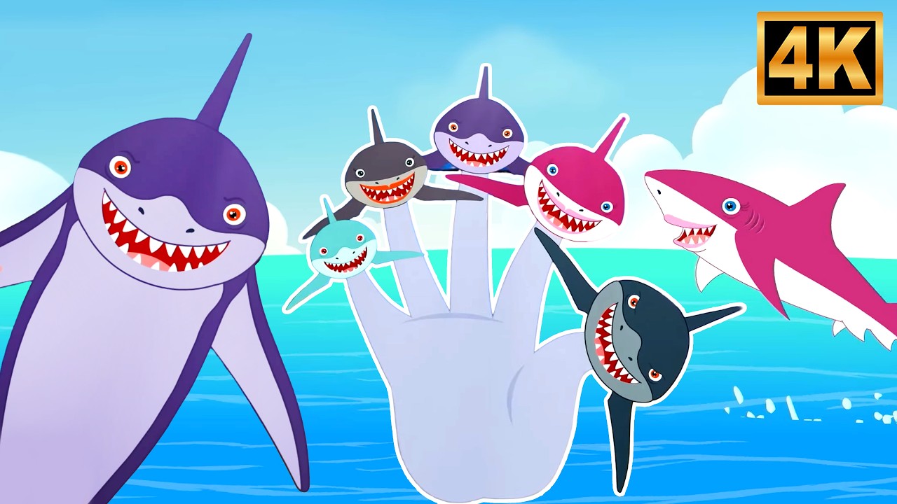 Finger Family Sharks Song | Baby Shark Finger Family | Kids Songs & Nursery Rhymes