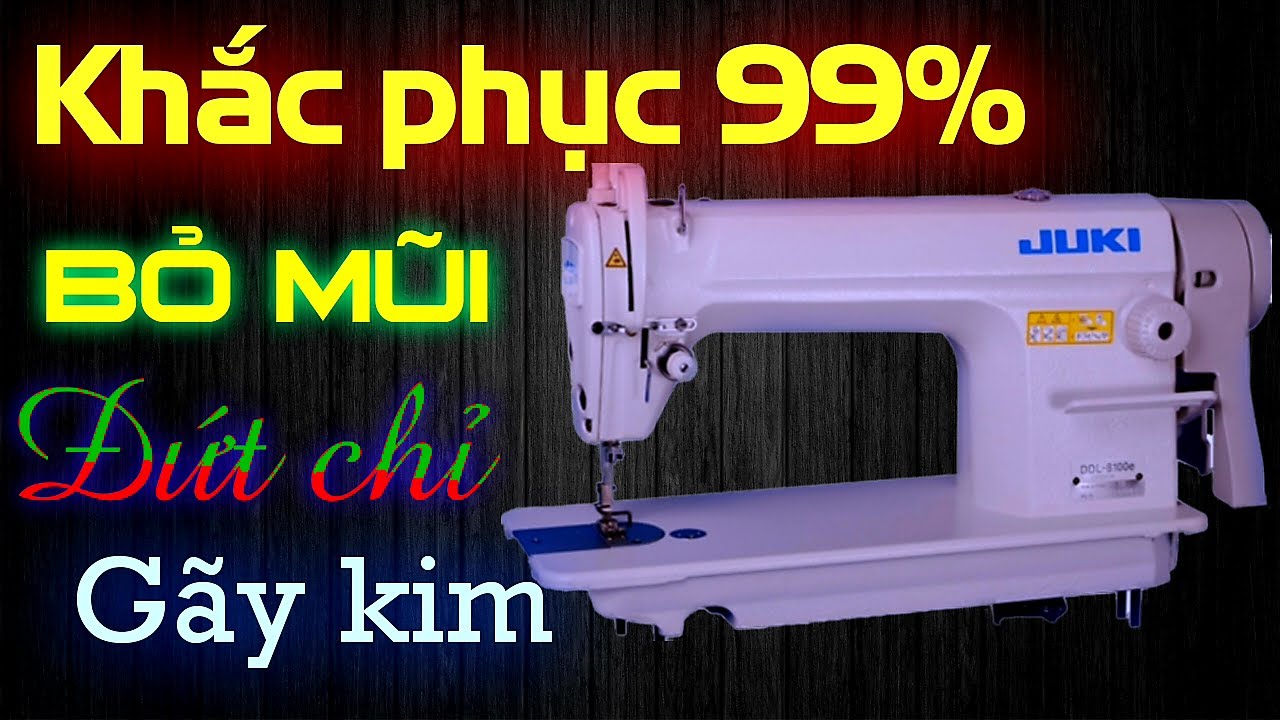 Sửa máy may một kim juki,siruba..bỏ mũi, đứt chỉ khi may vải thun mỏng.#nganhmaymac. Sewing machine 