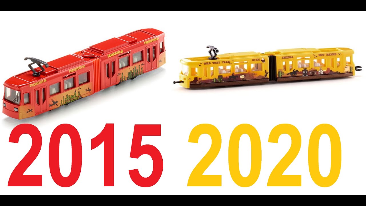 SIKU TRAMS 1615. 4 differences between 2 generation