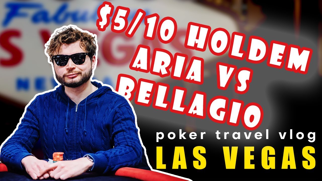 LAS VEGAS Poker Showdown: $5/10 at BELLAGIO & ARIA + Last-Minute Flight Hacks | Poker & Travel Vlog
