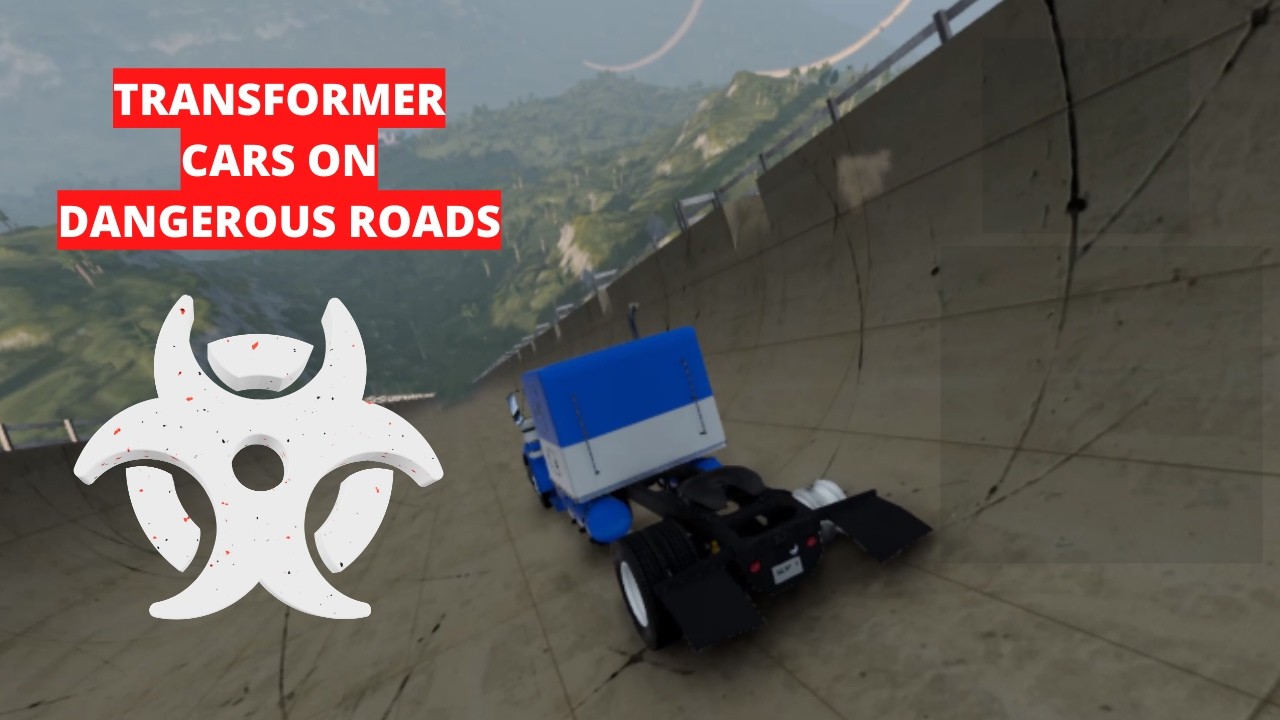 beaming drive truck transformer facing downhill road | BeamNG.drive #automobile