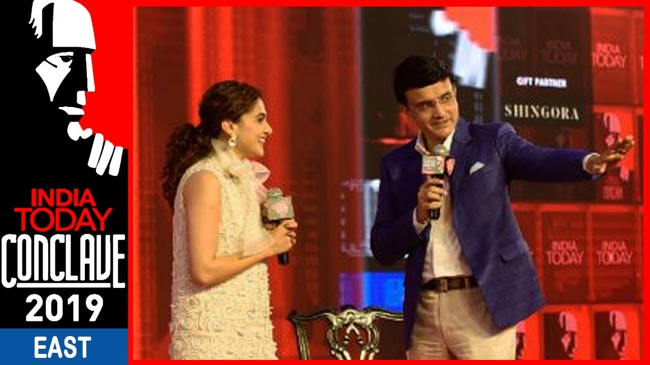 Sourav Ganguly's Batting Tips To Tapsee Pannu For The Role Of Mithali Raj | #ConclaveEast19