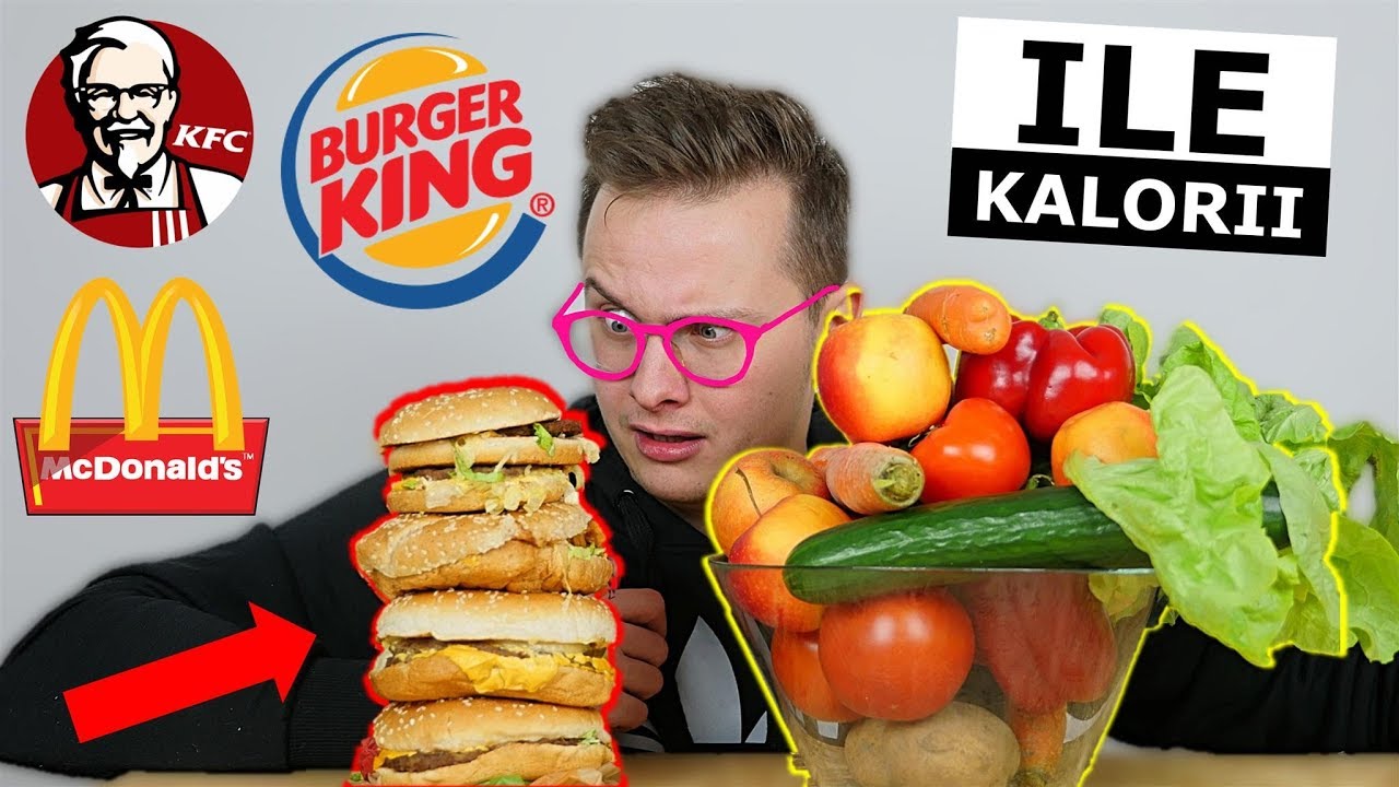 KALORIE Z MCDONALDS, KFC, BURGER vs. ZDROWE POSIŁKI - CO JEMY?!