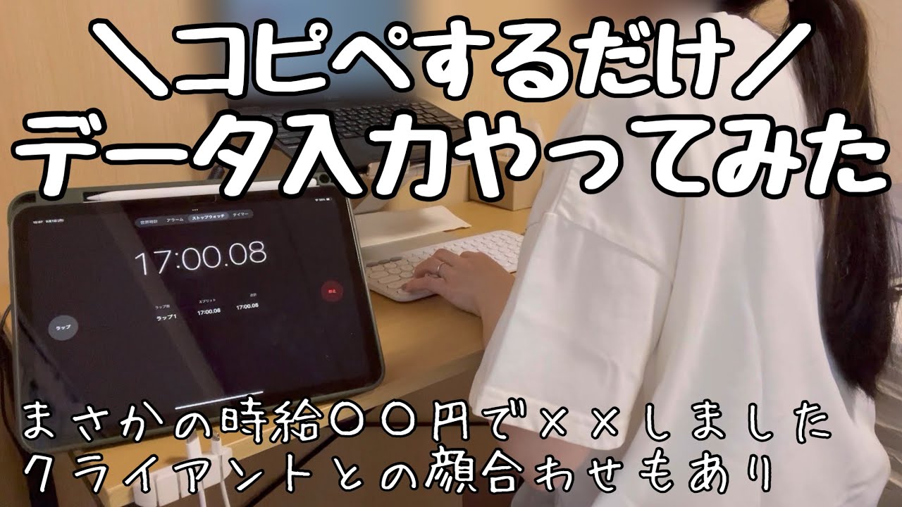 【在宅ワーク】コピペするだけのデータ入力やってみた|時給単価公開|リスト作成|副業