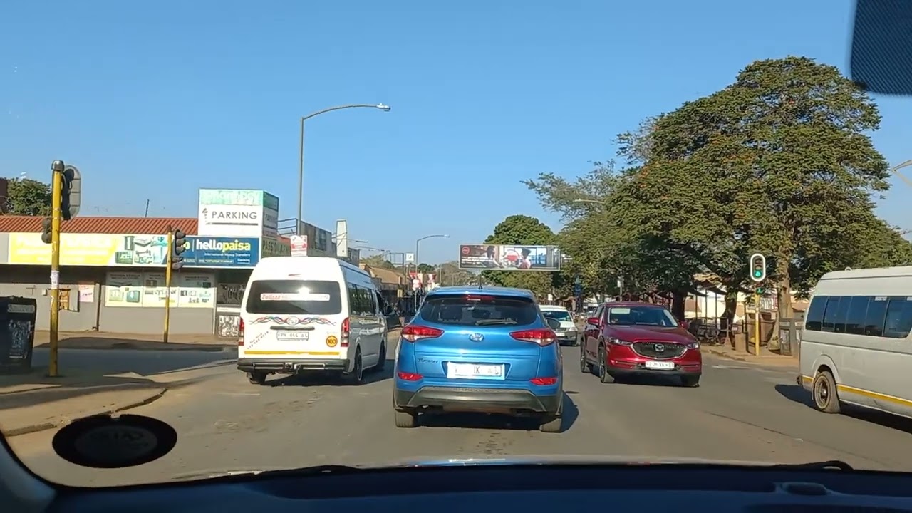 Driving at Louis Trichardt Neighborhood, Limpopo Province, South Africa