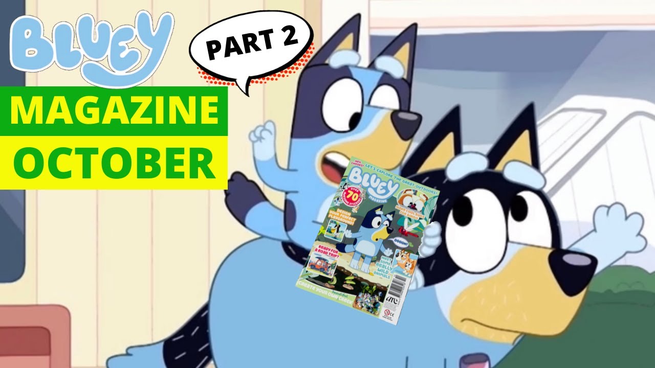 📚Bluey Magazine October 2021 Issue Part 2‼️ | Bluey Books & Crafts | Disney Jr | ABC Kids