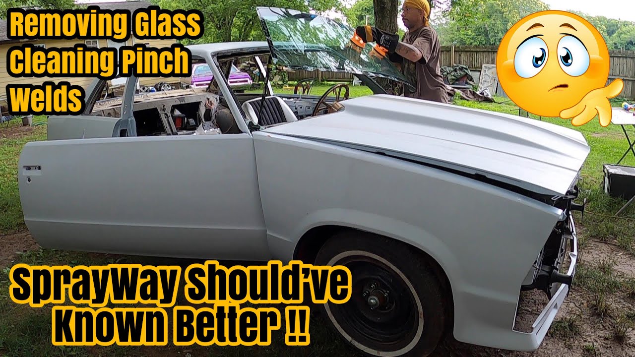 How To Remove Windshield & Back Glass To Clean Up Pinch Welds From Rust - 1979 Chevy Malibu G-Body
