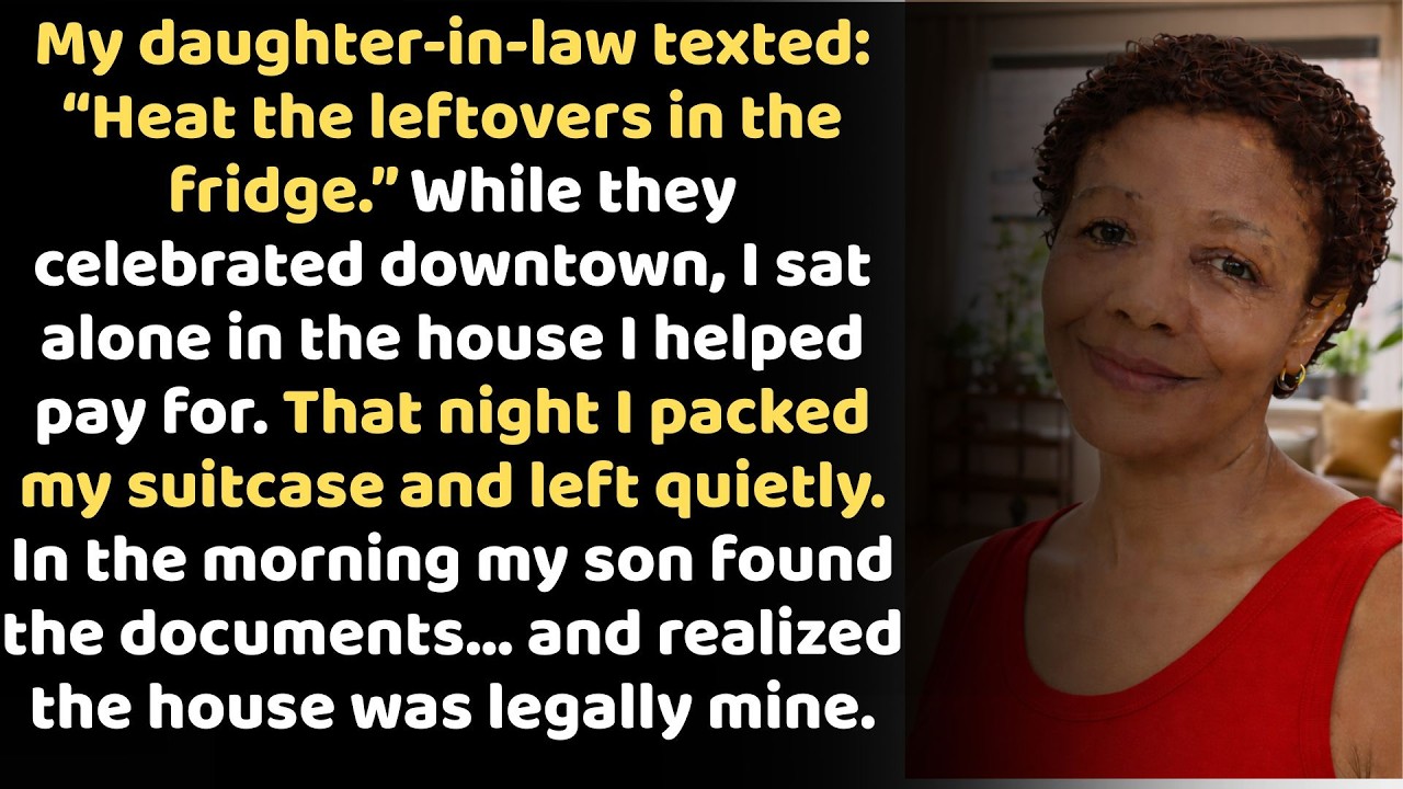 My daughter-in-law told me to heat the leftovers — my response left them speechless