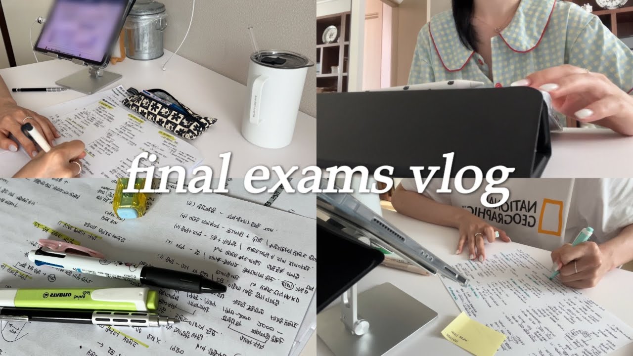 Vlog | 📚 나사하나 풀려있는 미디어전공 대학생 시험기간 브이로그 | 전공 정체성도 잃어가는 중•• | 필기지옥, 암기지옥, 와중에 카페알바