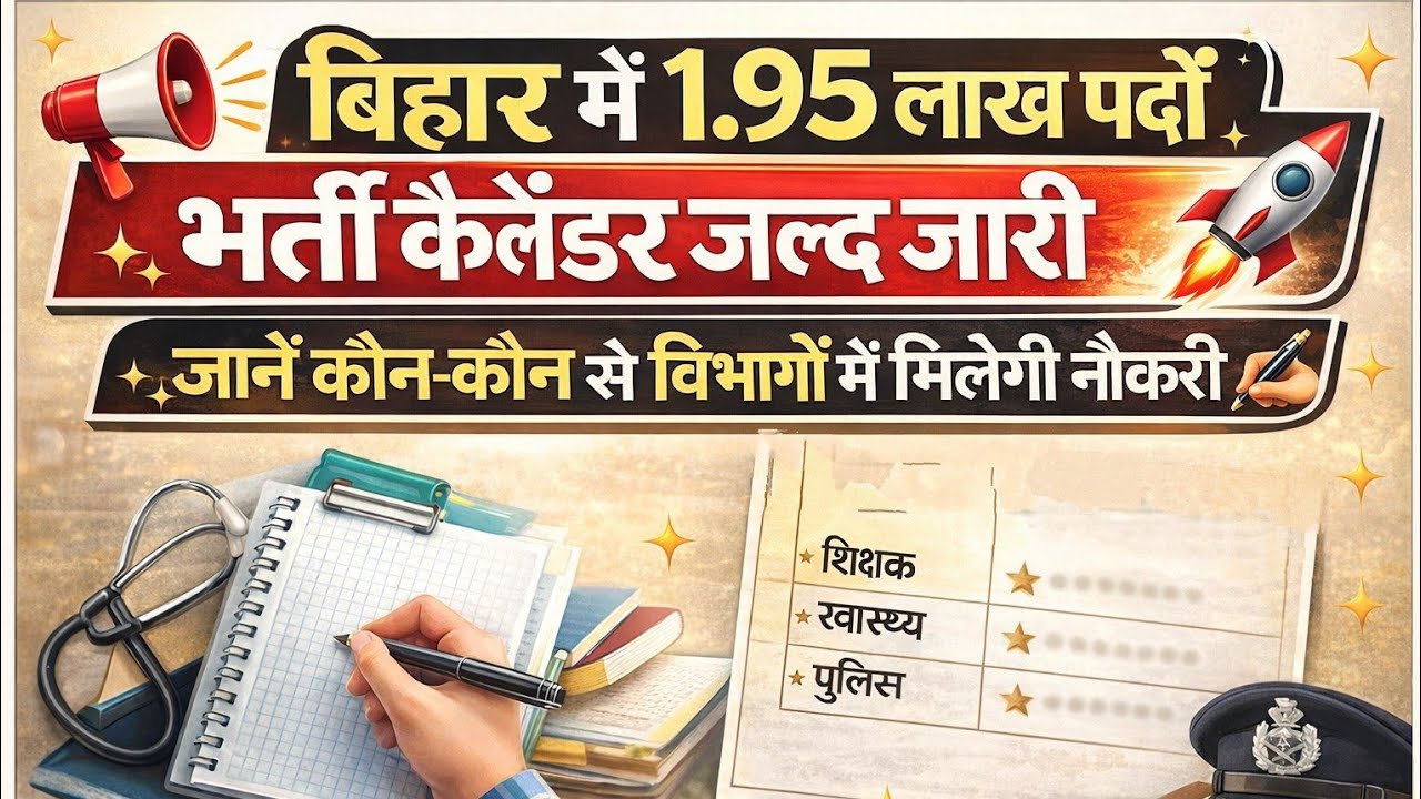 📢 बिहार में 1.95 लाख पदों पर बहाली! भर्ती कैलेंडर जल्द जारी 🚀 | @Vacancyupdate73 
