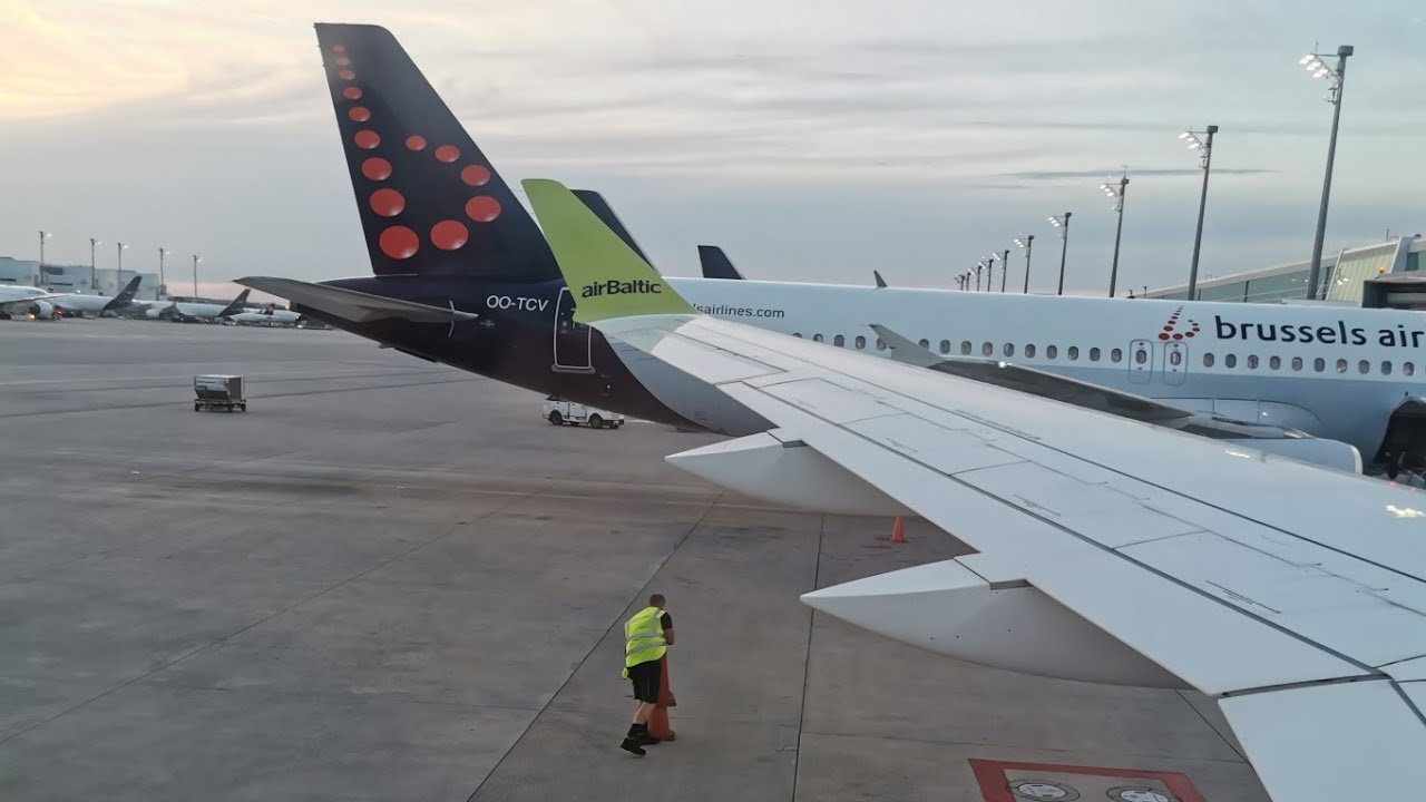 Air Baltic A220-300 (Operated for SWISS) Departure from Munich Airport