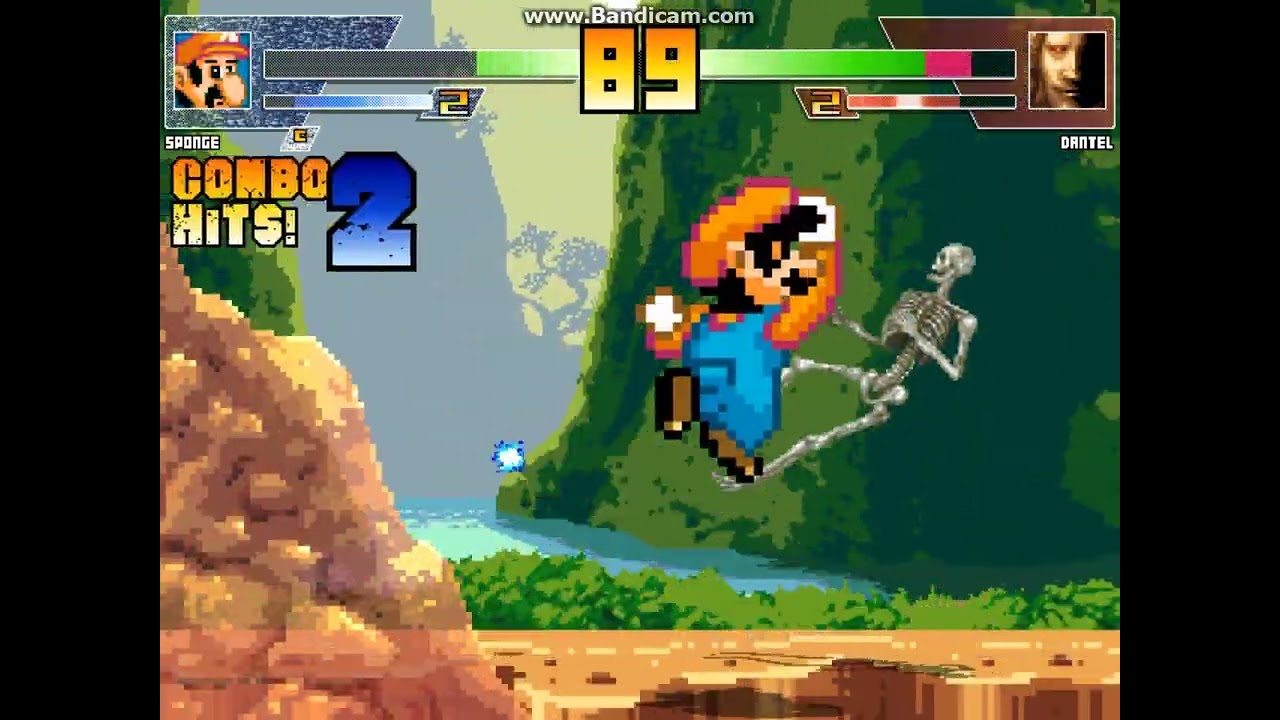 MUGEN battle #4230: Spondage Mario vs Dantel
