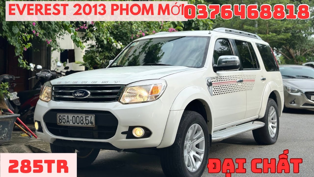 285tr FORD EVEREST 2013 phom mới máy dầu xe đẹp, đăng kiểm dài miên man alo 0376468818