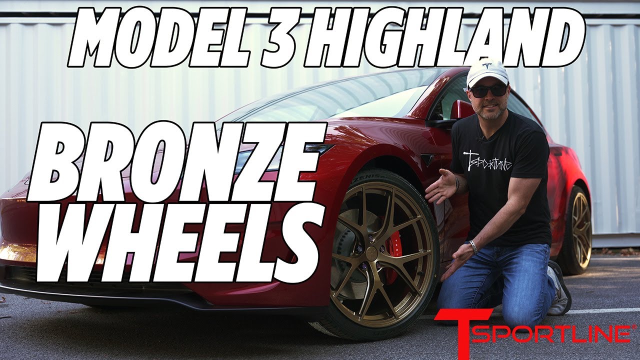 Легкие кованые диски TXL115 цвета Cyber ​​Bronze — Tesla Model 3 Highland Performance — индивидуа...
