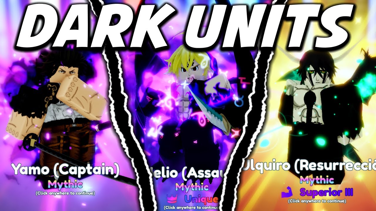 DARK Units ARE So STRONG In Anime Adventures!! *UPDATE 11* Roblox