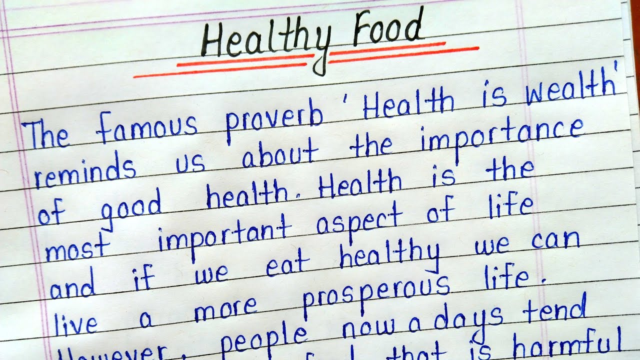 Essay on healthy food || Healthy food essay in english