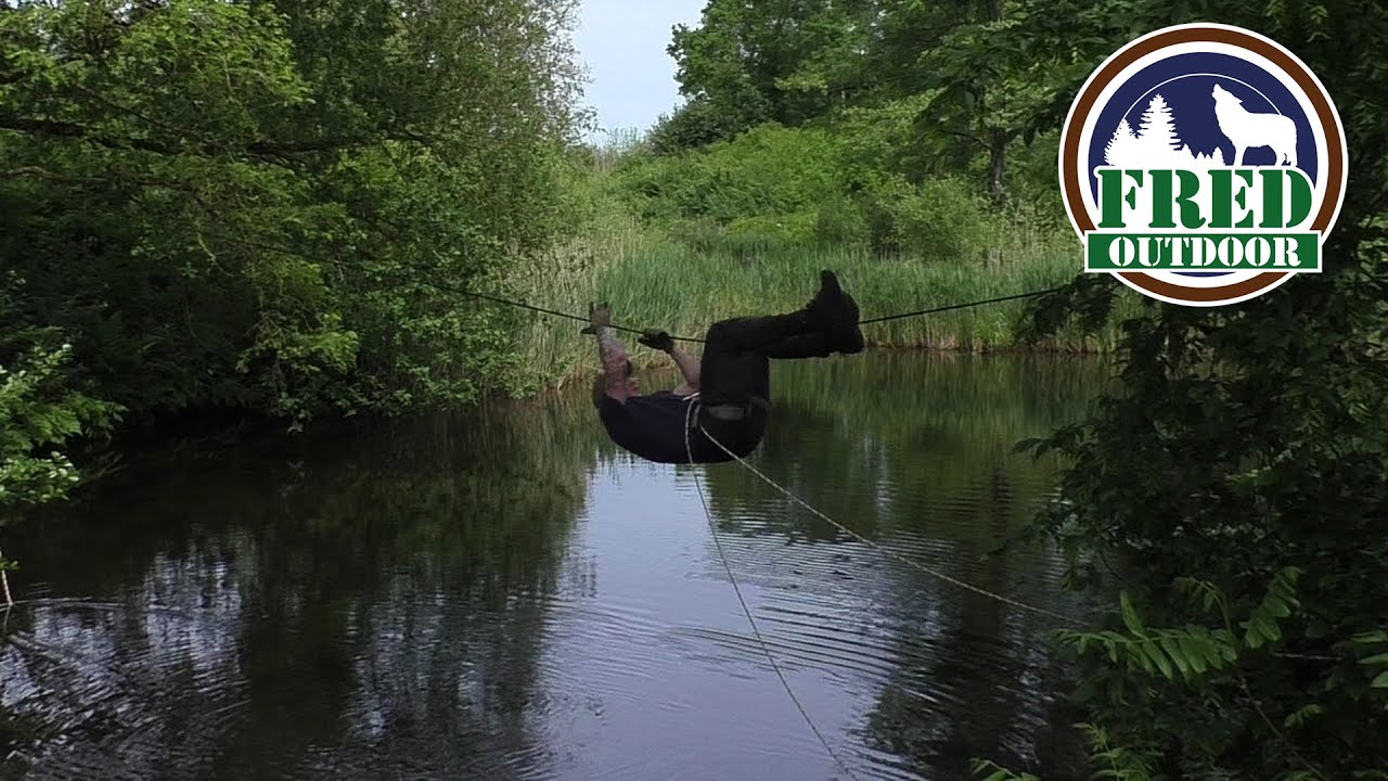 Survival River Crossing (3:1 Rope Bridge System) 🏞(subtitles.🇬🇧)