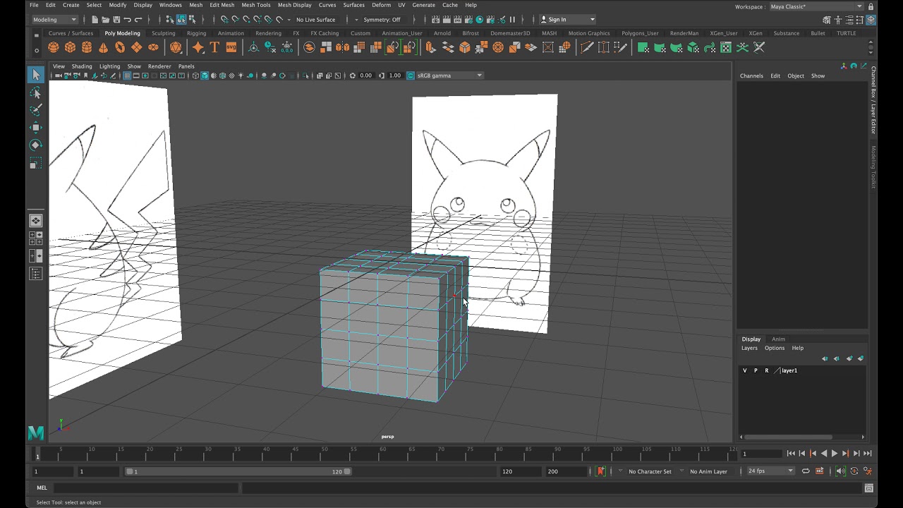Modeling Pikachu Part 1 (The Body)