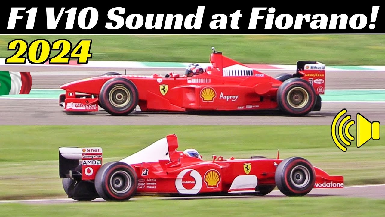 Surprise! Ferrari F1 V10 Engine Sound at Fiorano Circuit 🔊 - F2002 & F300 Shakedown - June 14, 2024
