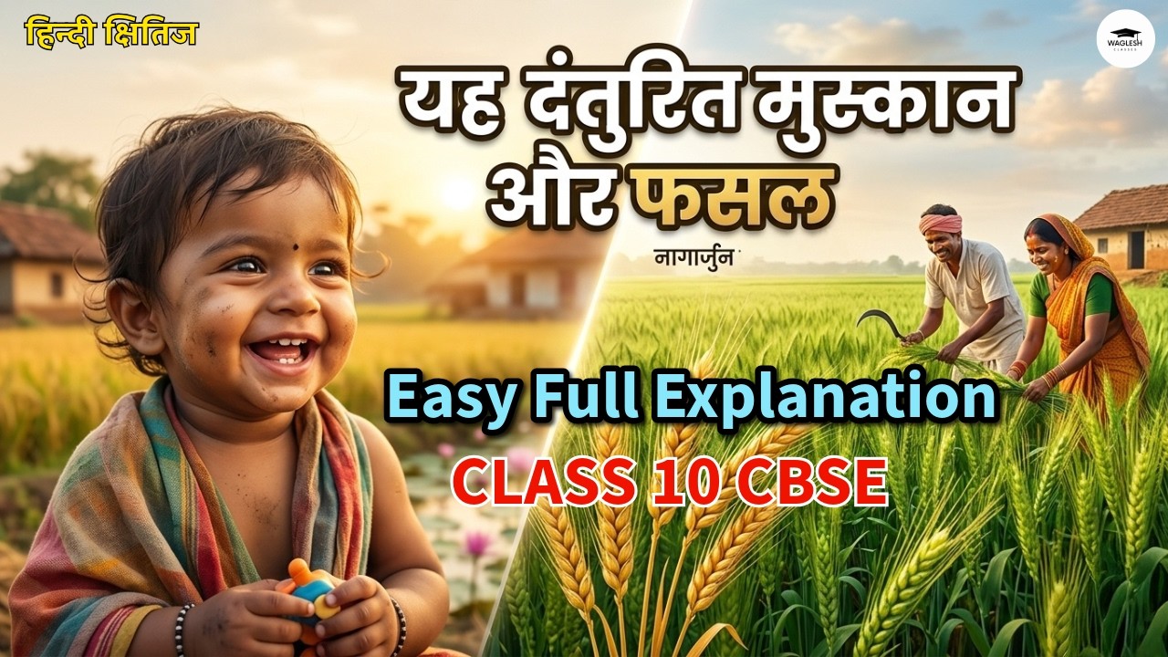 Yah Danturit Muskan Aur Fasal - अर्थ व व्याख्या | Class 10 CBSE | hindi kshitij