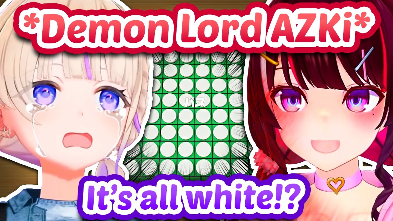*FULL GAME* Demon Lord AZKi Completely Destroys Hajime In Reversi 💀【ENG Sub Hololive】