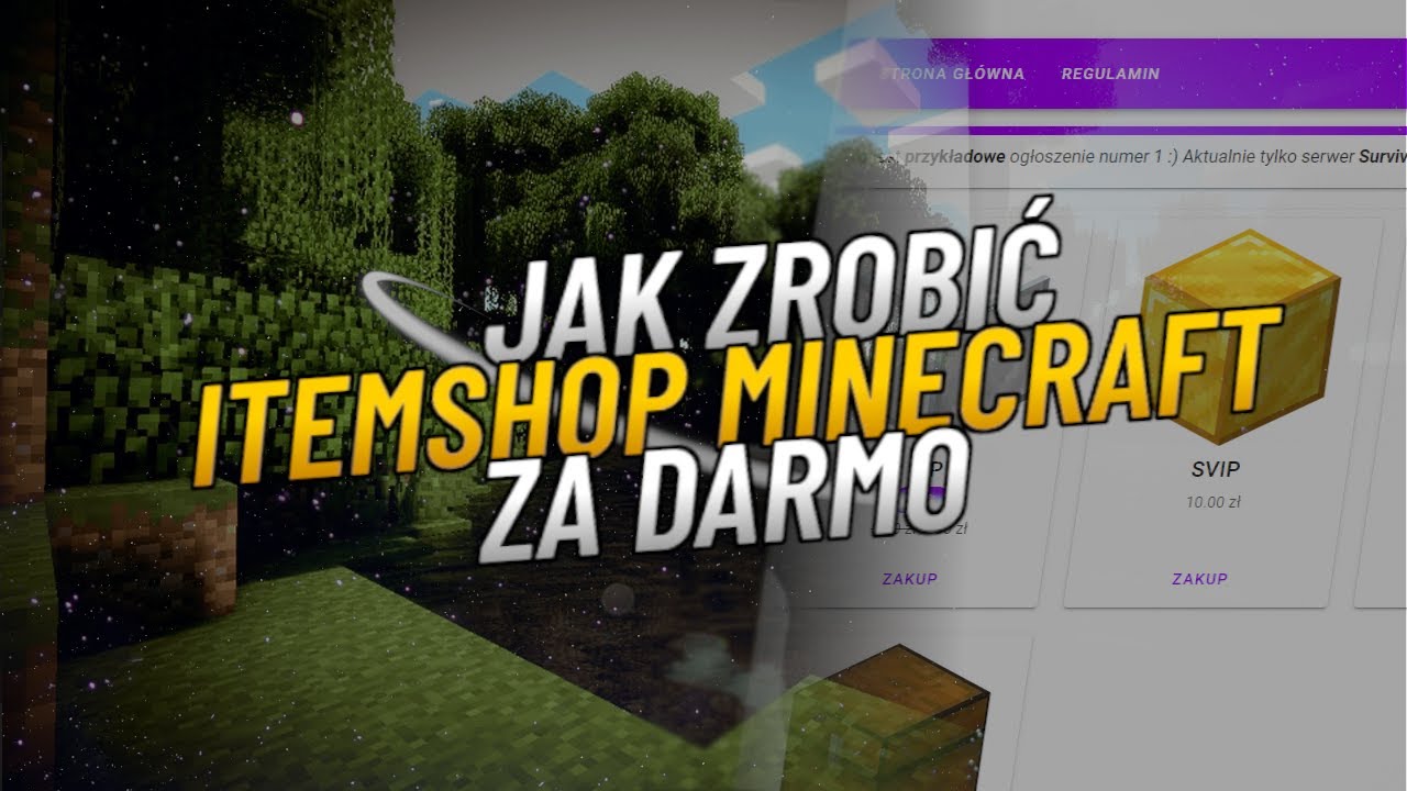 Jak zrobić ItemShop Minecraft za darmo! | PORADNIK