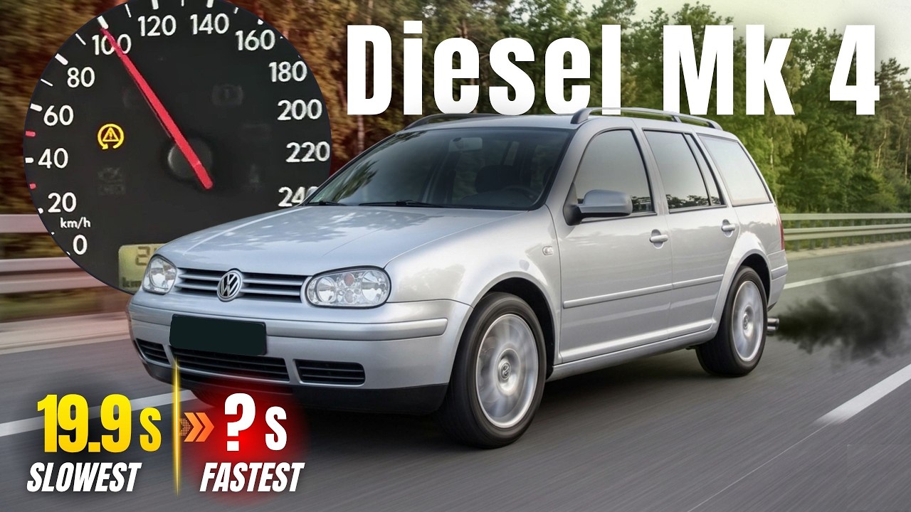 Volkswagen Golf IV Przyspieszenie 0-100 km/h | 1.9 68-150 KM | Wszystkie silniki diesla!