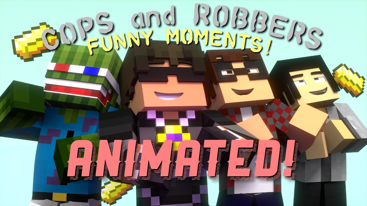 Cops n' Robbers Funny Moments ANIMATED! (Minecraft Animation)