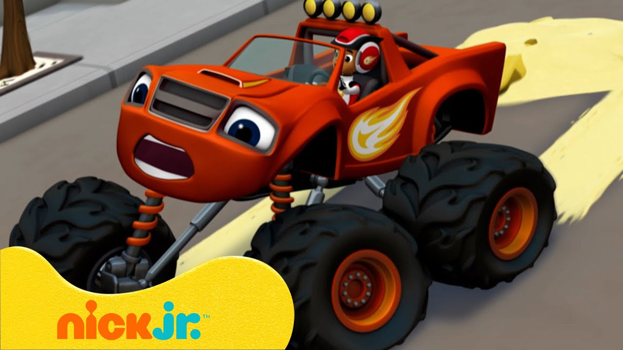 بلايز والشاحنات العملاقة | بلايز لديه إطارات زلقة | Nick Jr. Arabia