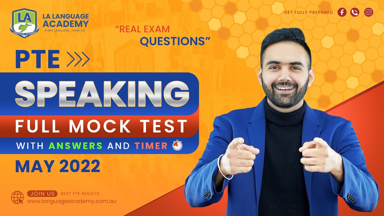PTE Speaking | Full Mock Test with Answers | May 2022 | LA Language academy PTE NAATI & IELTS