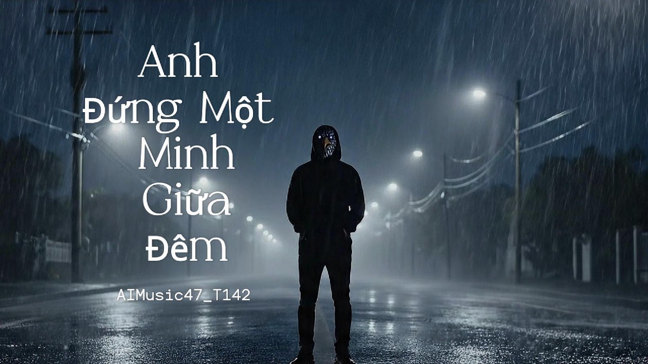 Anh Đứng Một Mình Giữa Đêm | Lyrics Video | AI Music Studio 47