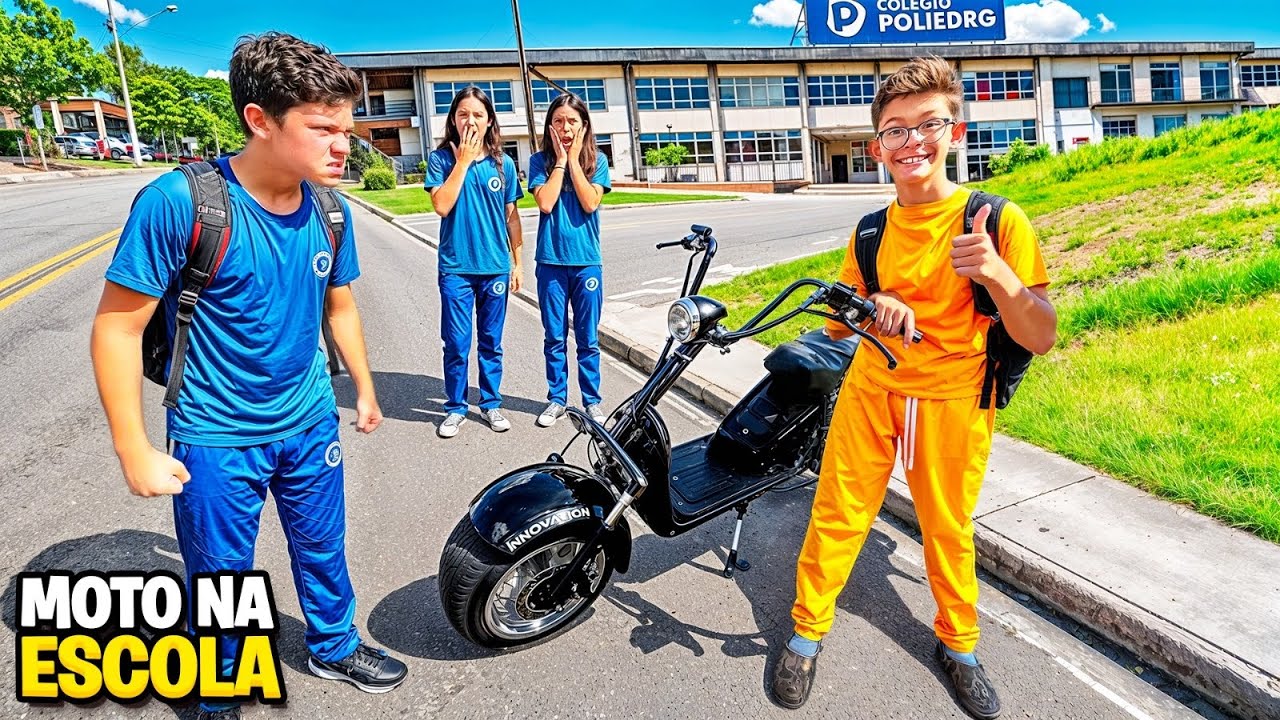 ele ENCAROU o VALENTAO na saida da ESCOLA de BIKE ELETRICA