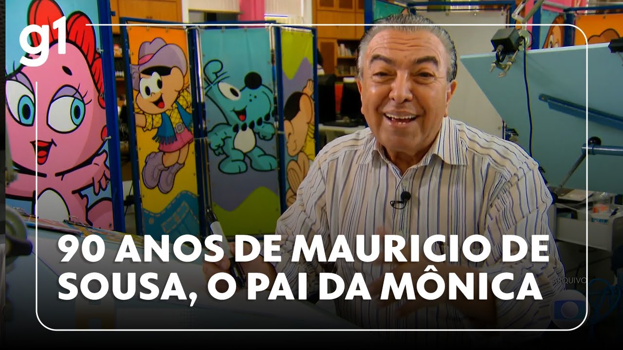 Jornal Hoje: Mauricio de Sousa completa 90 anos de vida e muitas criações