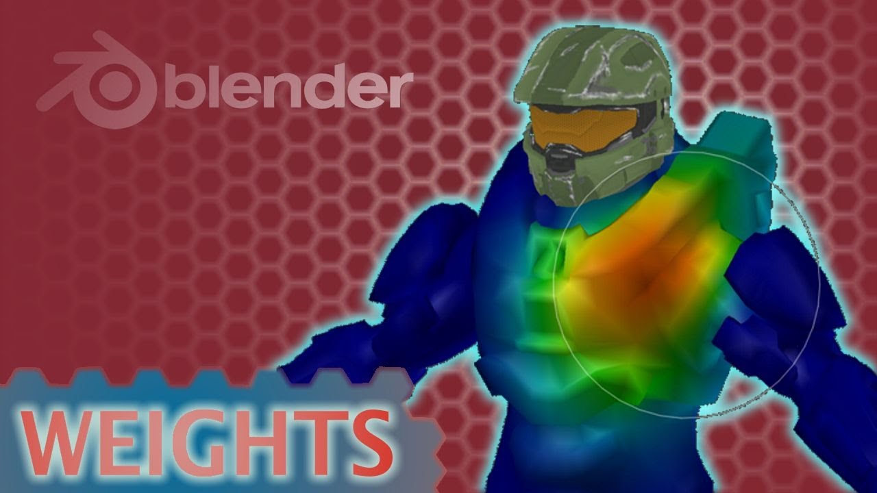 Weight painting in blender!