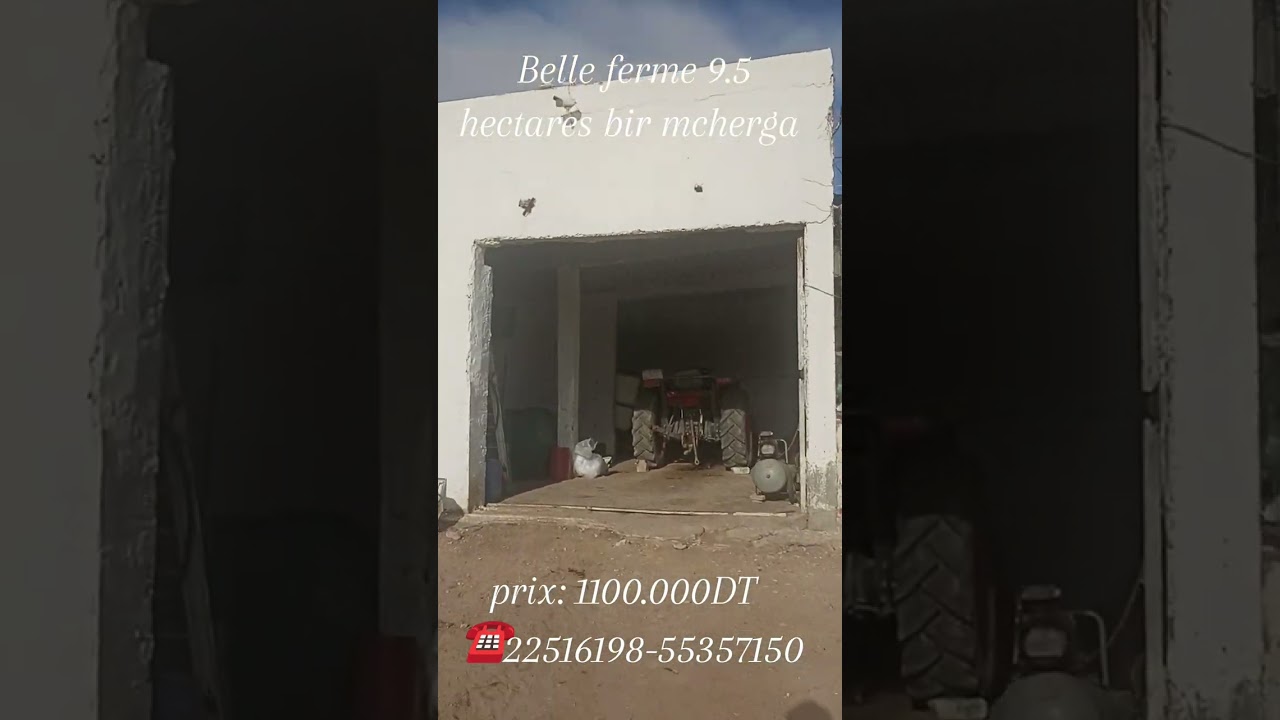 Belle ferme 9.5 hectares bir mcherga 