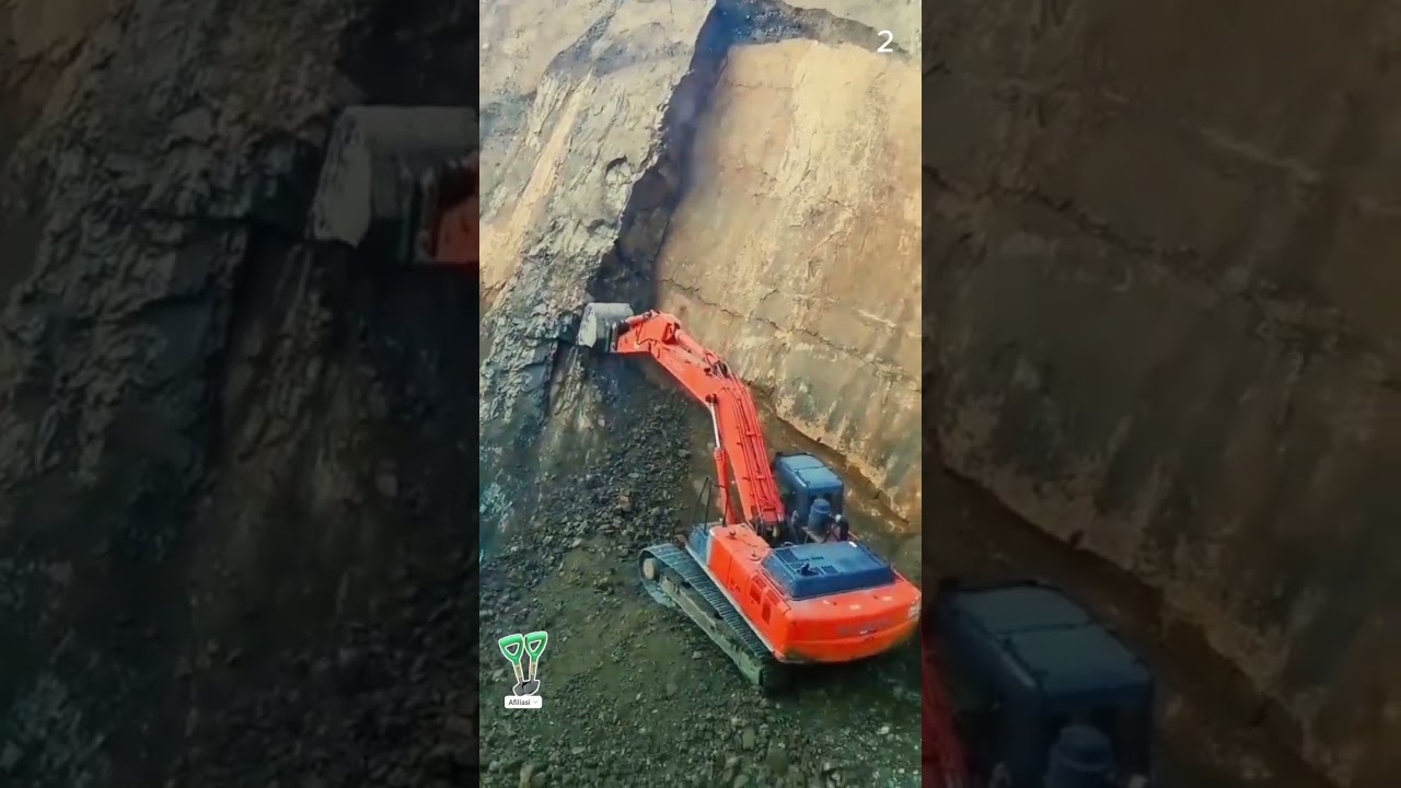 Proses perobohan dinding menggunakan cara modern 