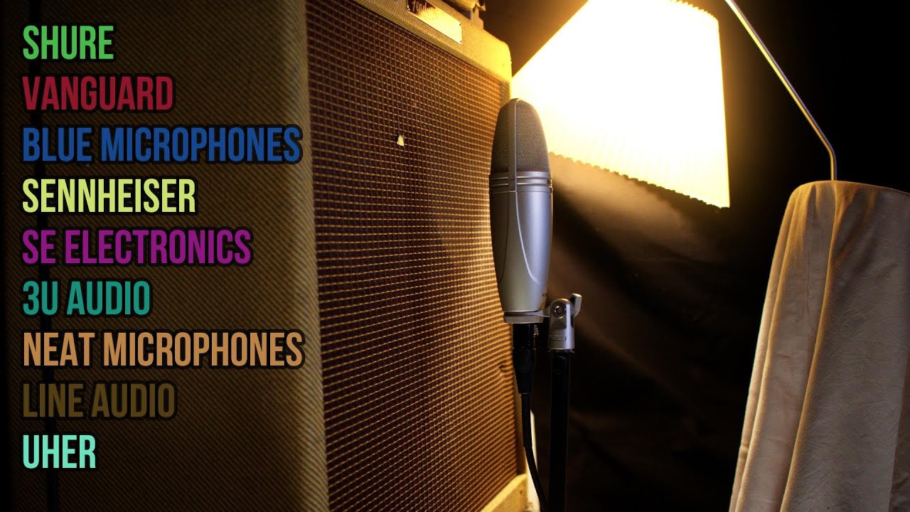 Micing An Amplifier - Cab Mic Shootout (Shure, Sennheiser, Vanguard, 3U Audio, SE, Blue, Uher)