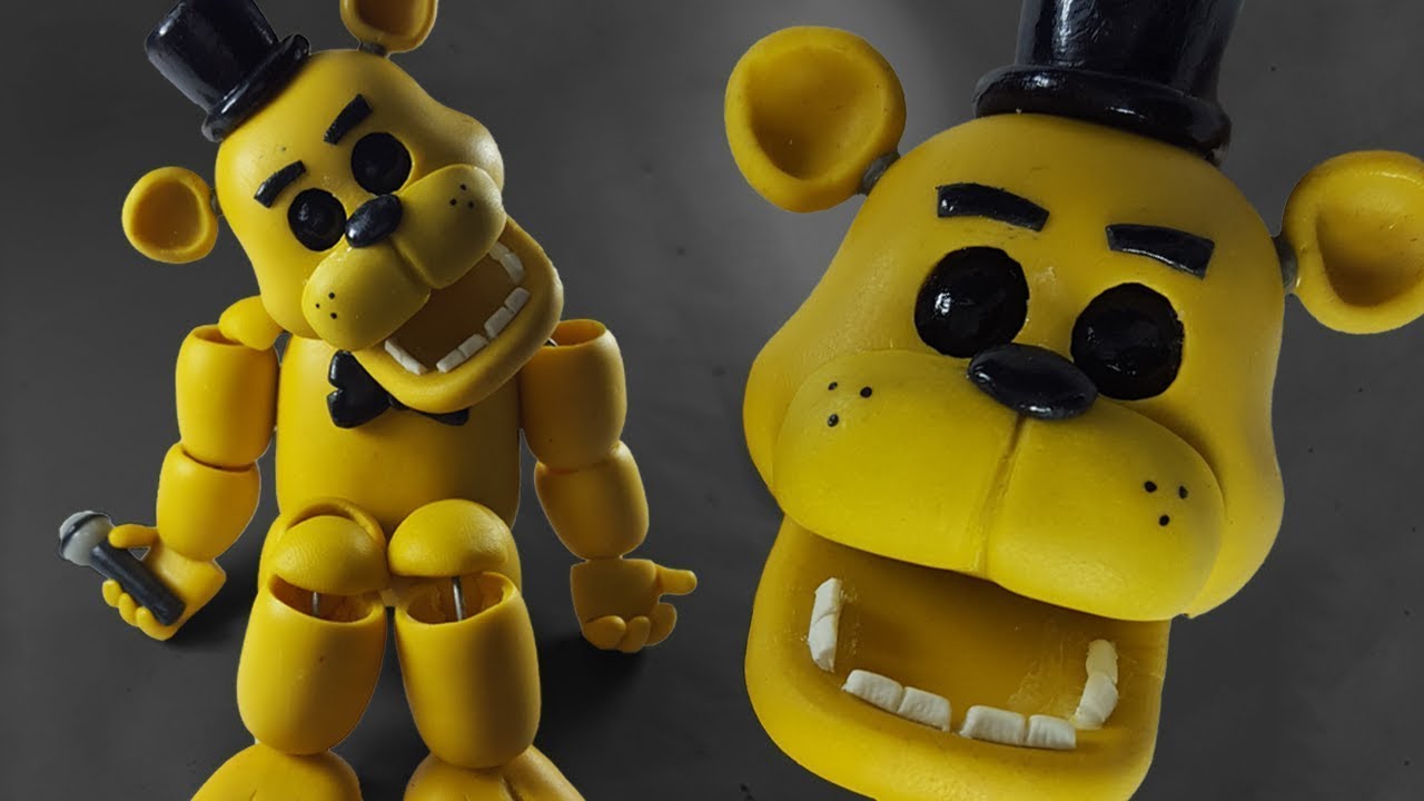 GOLDEN FREDDY ✔POLYMER CLAY ✔PORCELANA FRIA ✔PLASTILINA