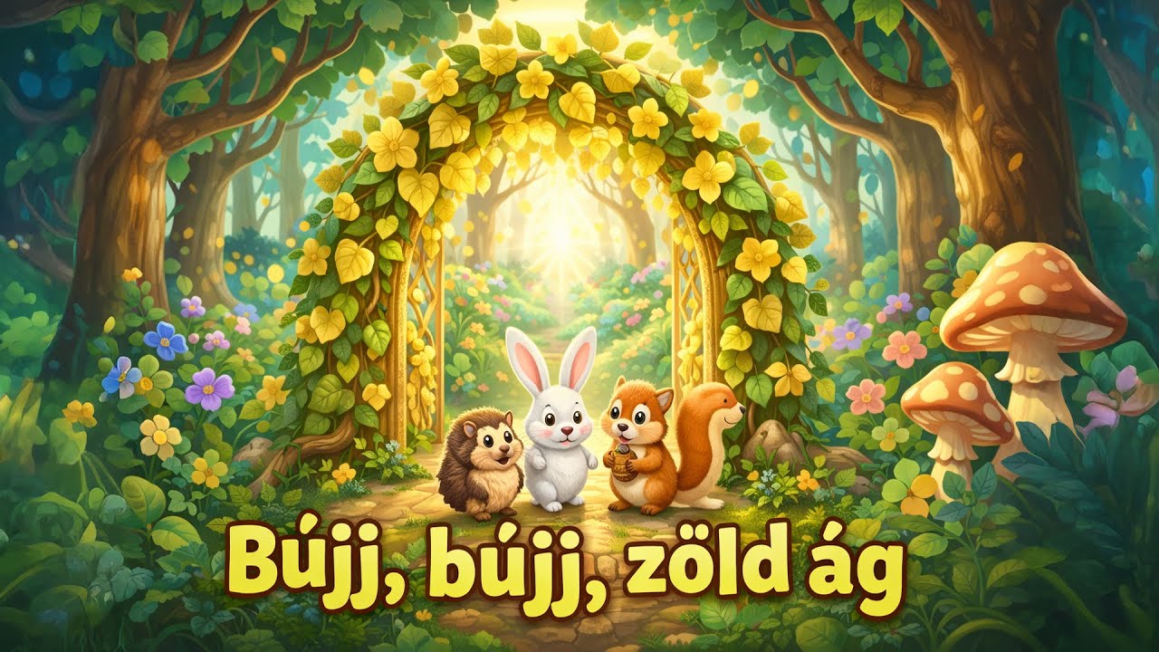 🌿 Bújj, bújj, zöld ág | Magyar gyerekdal | Körjáték óvodásoknak