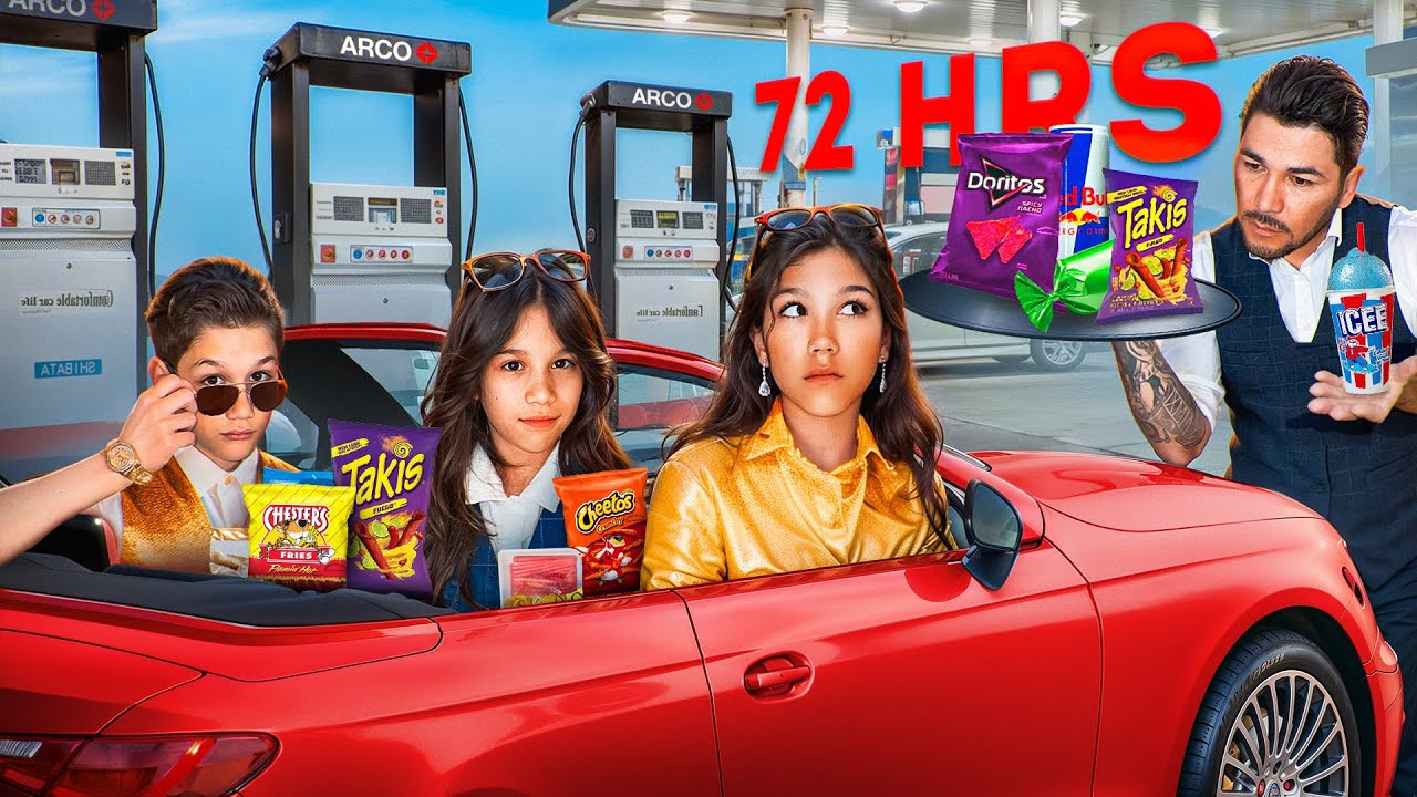 EATING ONLY GAS STATION FOOD FOR 72 HOURS! *GOES WRONG* | Familia Diamond